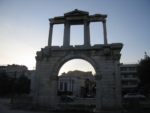 Acropolis through Hadrian's Arch by shuribear