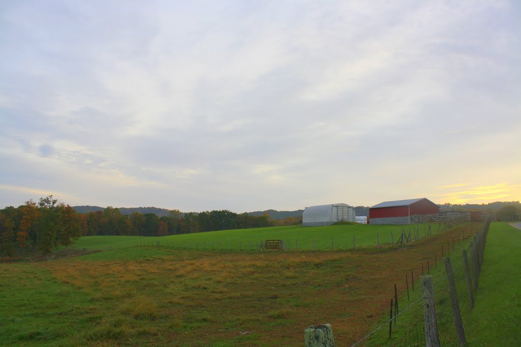 Hilltop Farm at Dawn by Brian Humphreys