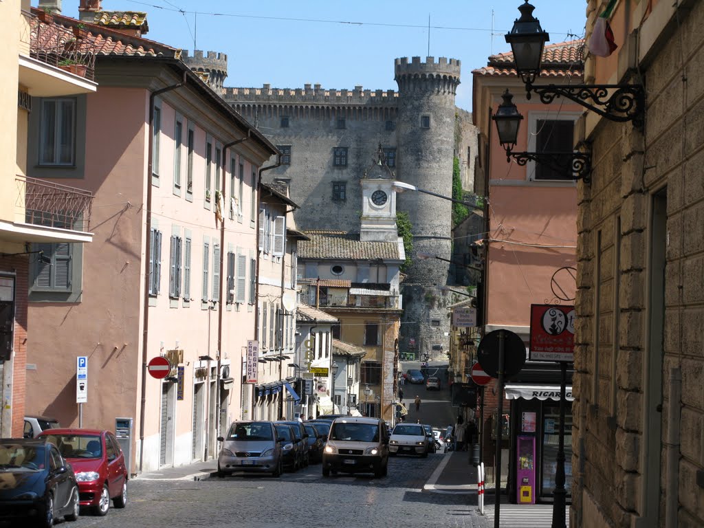 Strada Umberto I and Castello Odescalchi, Bracciano by Noxo