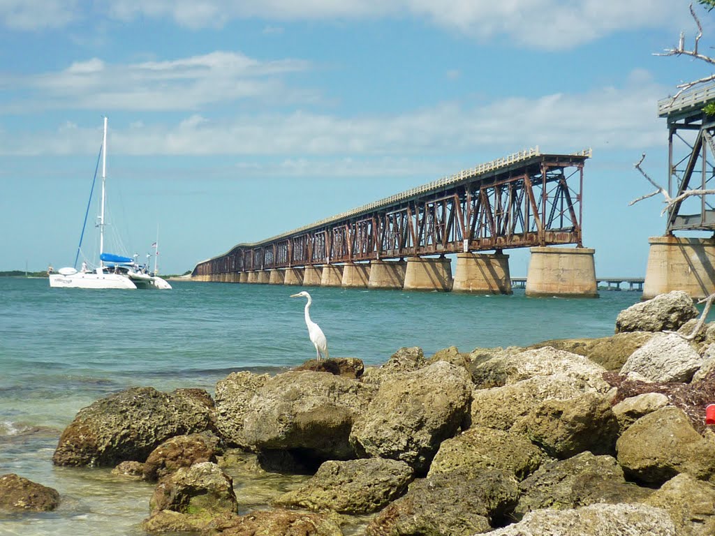 FEC's Bahia Honda Bridge - the highway was put on top! by Bill Cook