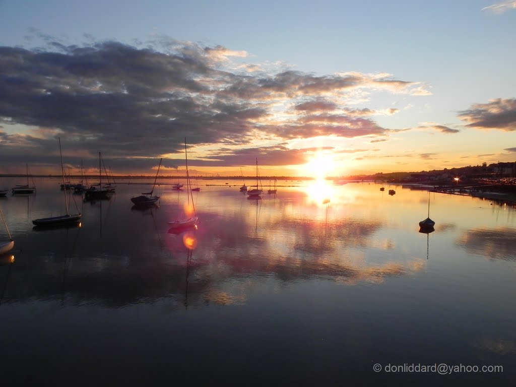 Leigh on sea essex england UK :-> south across river thames by donliddard