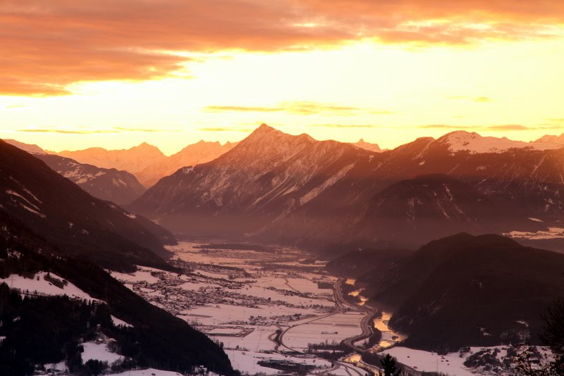 Sonnenuntergang Inntalblick von Mösern by Hotel Habhof 3 Stern…