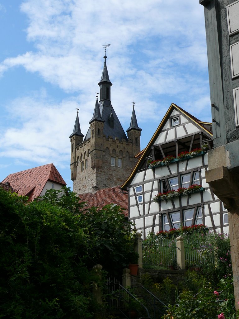 Blauer Turm Bad Wimpfen by Hubert Kolbenschlag