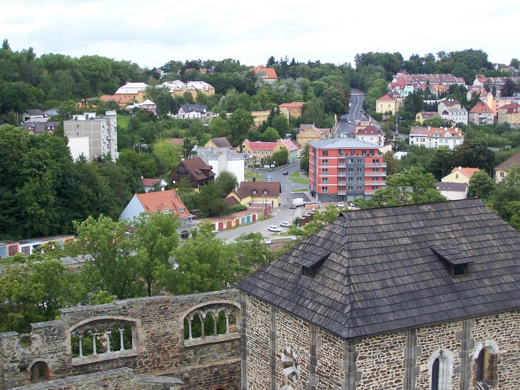 CHEB (CZ) - Pohled z Černé věže na sever (Ašská ulice) by lujerista