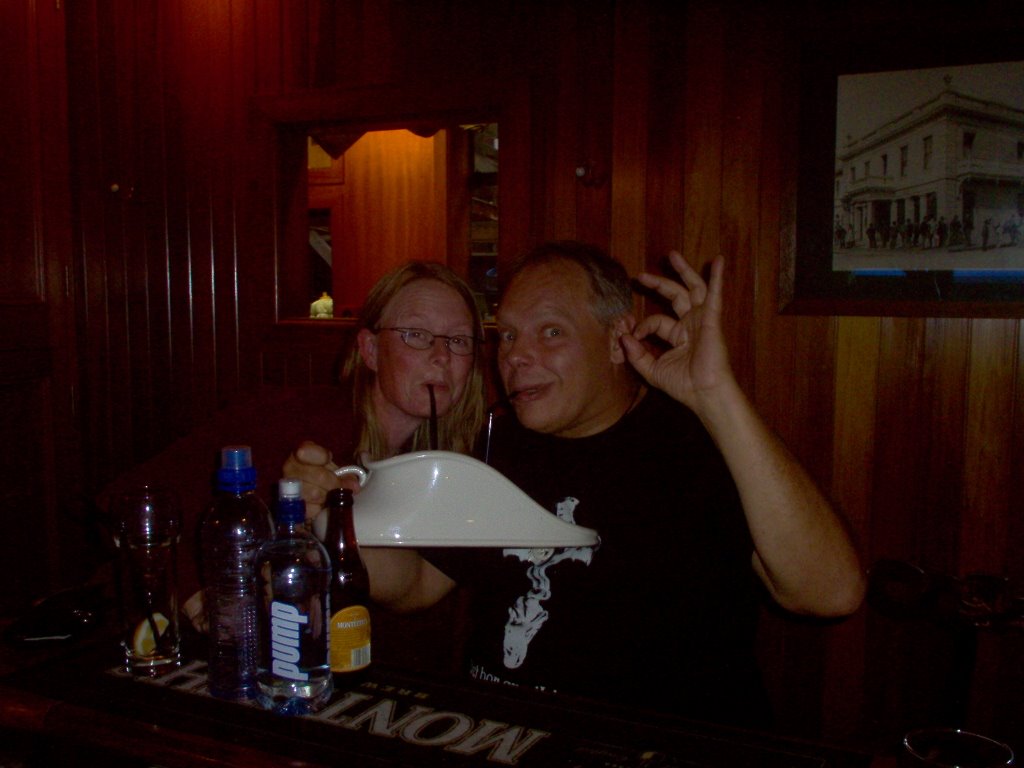 2005-10-28-20.15- New Zealand - Queenstown -Monica Sjöberg & Stellan Viking - Drinking a Drink - WorldwidewelcomE - IRY -002- by WorldwidewelcomE