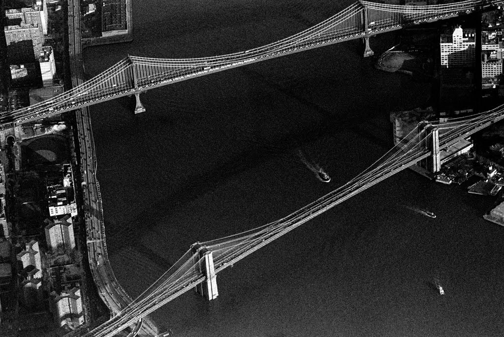 Brooklyn and Manhattan Bridges; December 28, 2003 from 3000 feet. Aerial by smh2005