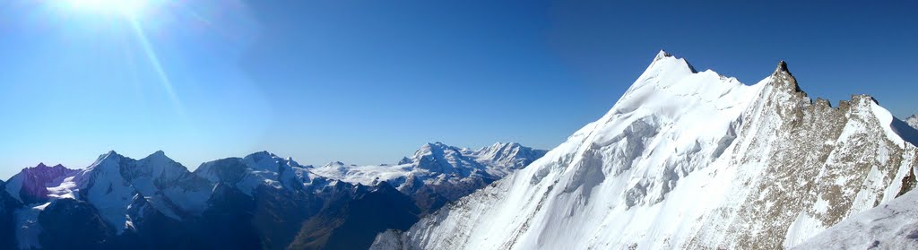 Mischabel, Monte Rosa and Weisshorn viewed from Bishorn Summit (4.153 m - 28/08/2011) by andrea olivotto (otto)