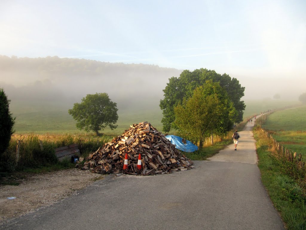 El camino entre brumas en Auzberri Espinal. by jetxea