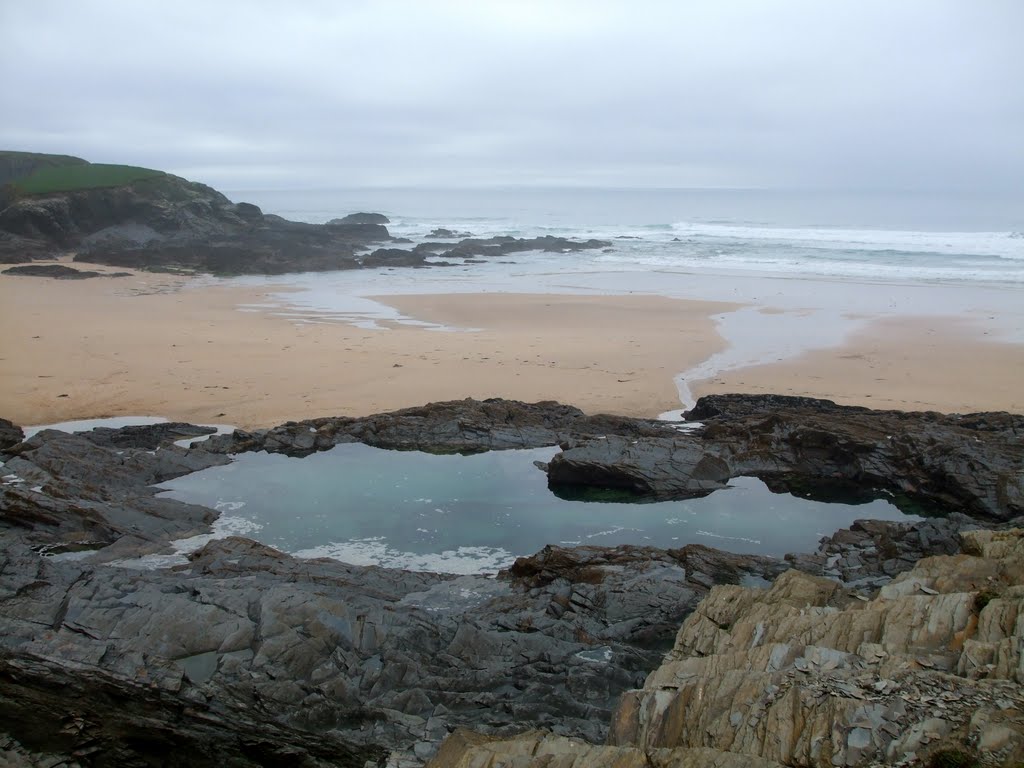 Rock Pool at Treyarnon Bay, Cornwall by Ruth Craine