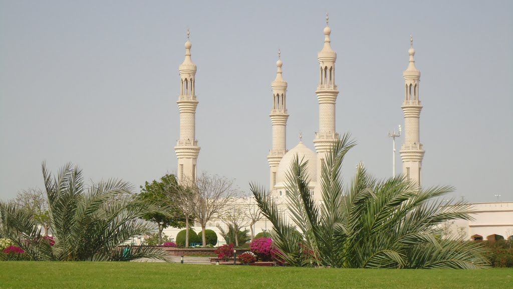 Mosque view from garden by babar k jadoon