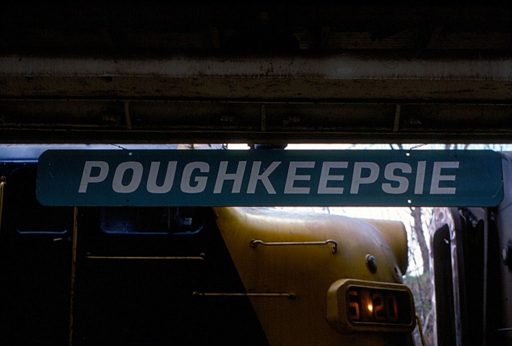 Railroad Station Sign at Poughkeepsie, NY by Scotch Canadian