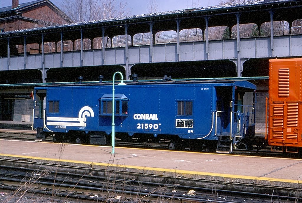 Conrail, Ex Penn Central Railroad, N-7A Caboose No. 21590 at Poughkeepsie, NY by Scotch Canadian