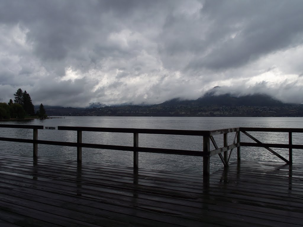 Rainy Day on the Pier by Jerry Frank