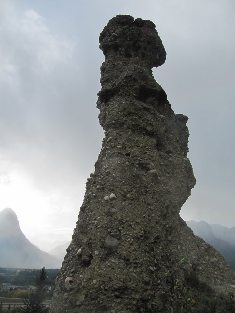 A Huge, Towering Hoodoo In The Mountains Of Canmore AB Sep '11 by David Cure-Hryciuk