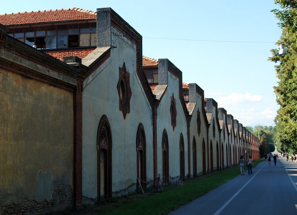 Factory sheds in Crespi d'Adda by Mimmo Feminò