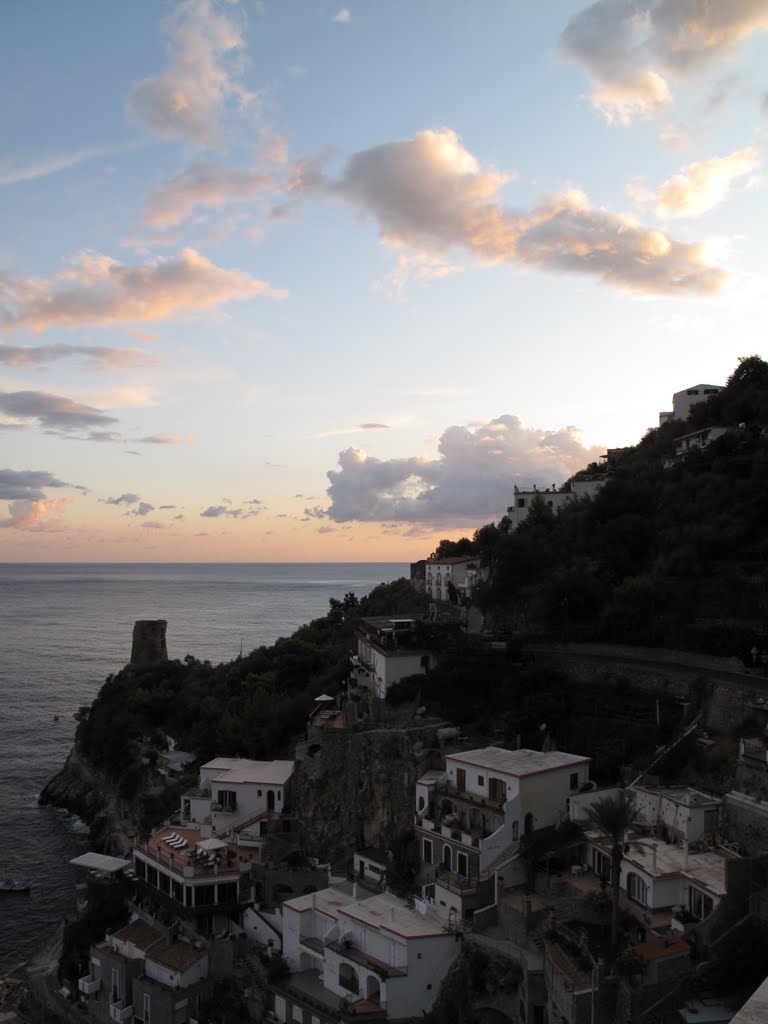 Praiano - Rooftop view of Priano and tower by Sean Winger