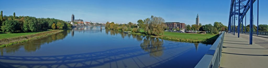 Magdeburg, Blick von der Sternbrücke Richtung Dom by minka1991