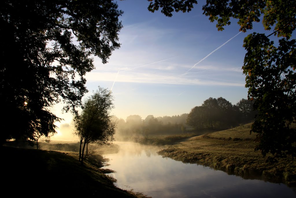 Frühnebel an der Dalke by coolbush