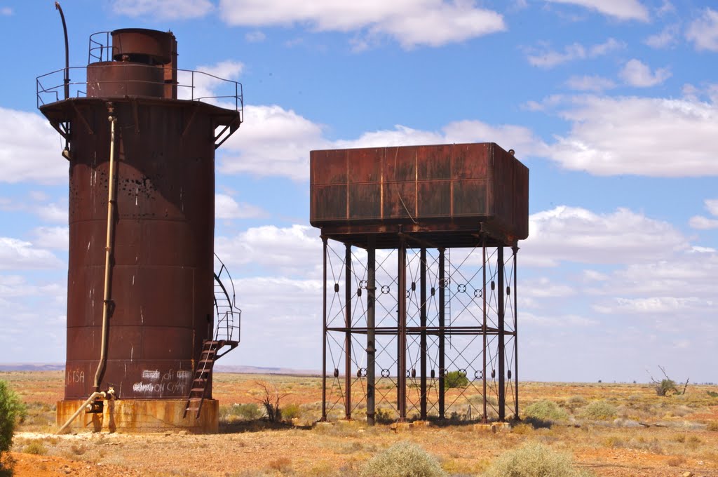 Desalination Plant and water tower at Edwards Creek siding by James Vickers