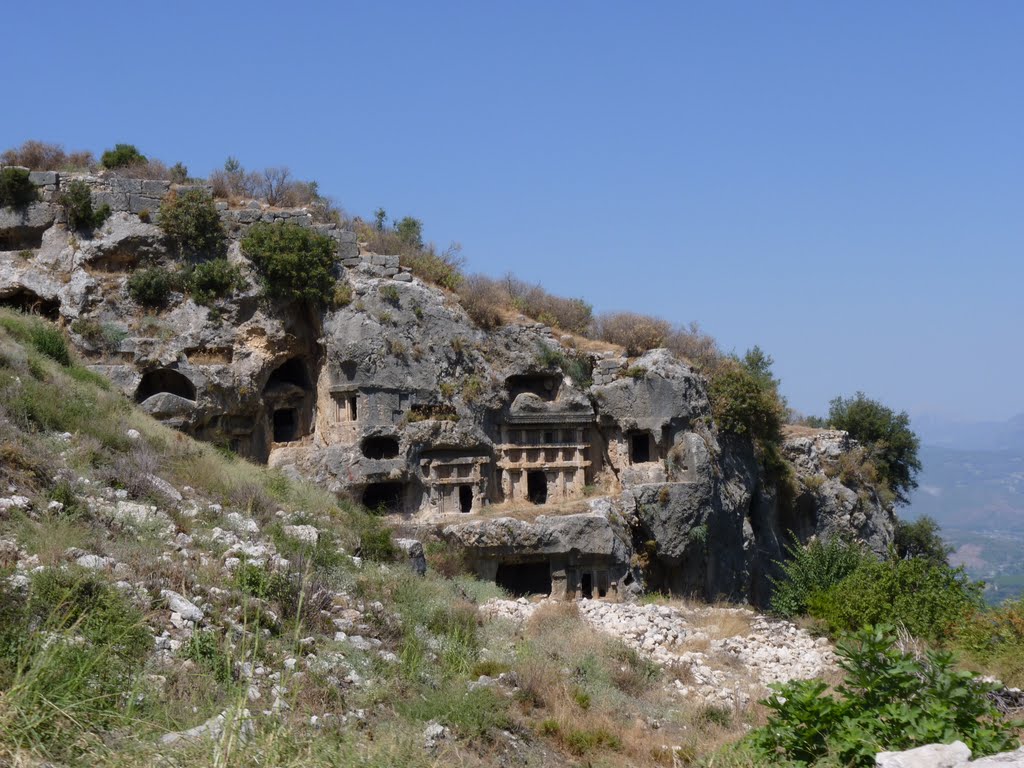 Tlos ruins rock tombs 3.Near Fethiye,Turkey. by james. f.