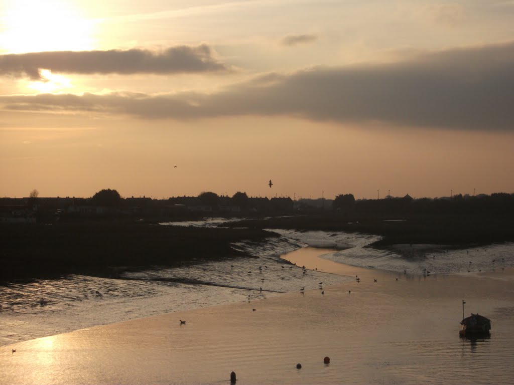 Sunset on the Adur, 16th Oct 2011 by wolfeeboy