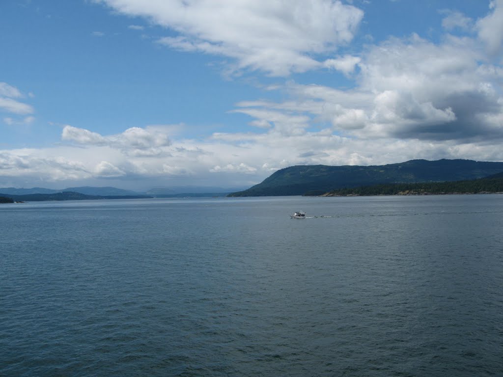 Swartz Bay Ferry on Puget Sound, see a passing craft by robort247