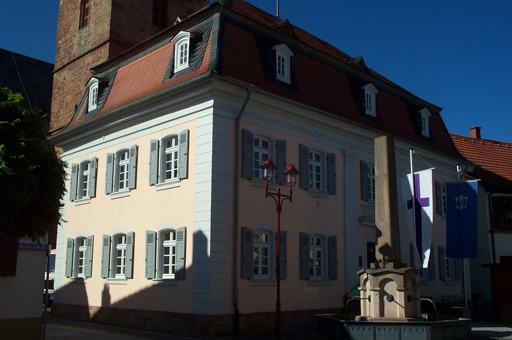 Rathaus mit Rathaus-Brunnen in Göllheim by Michael Ohmsen