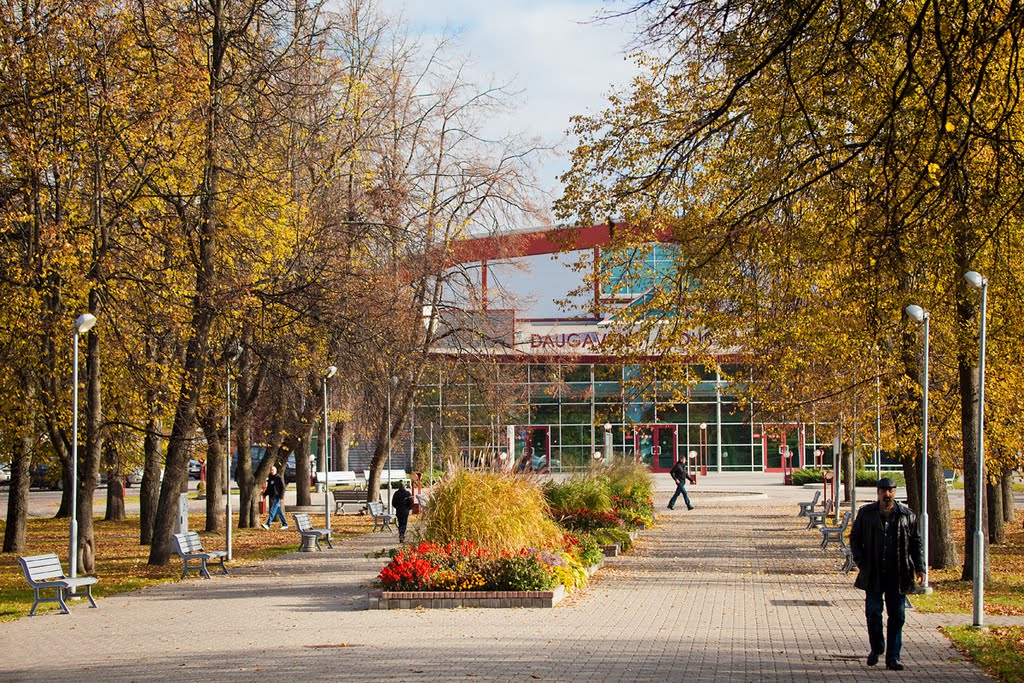 City Park and the Ice Hall by Jevgenijs Nikitins