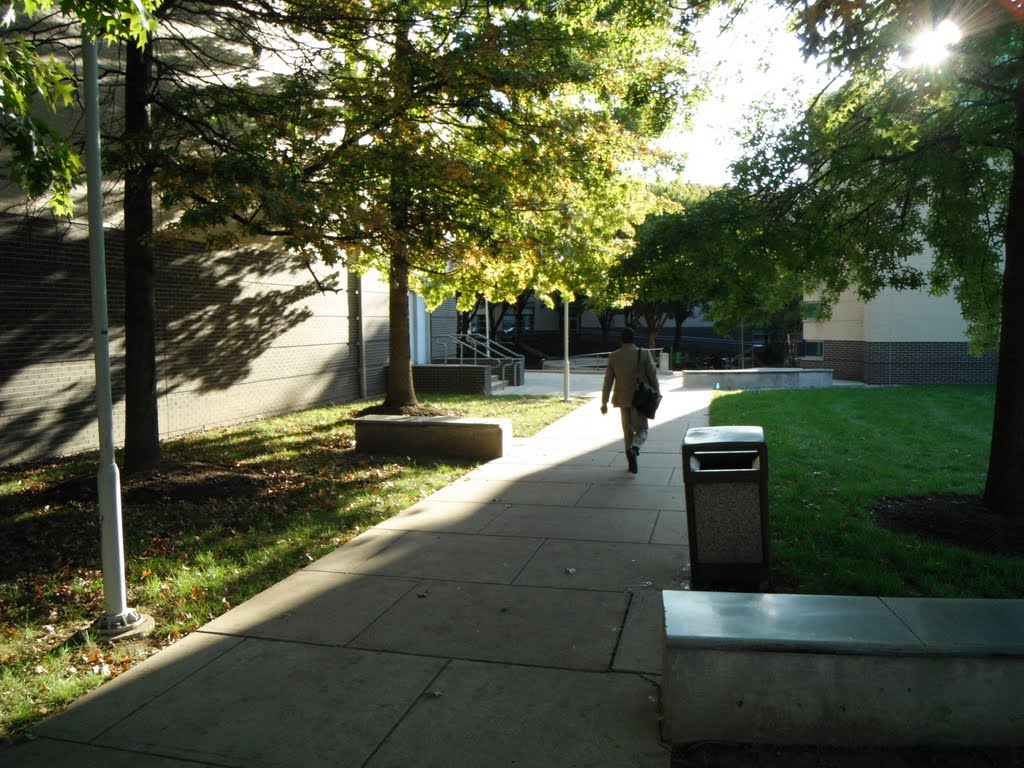 Path through Community College of Philadelphia campus by bobneub