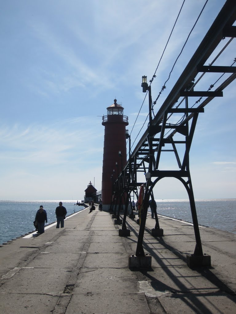 Sky above the Grand Haven south pier by UnagiUnagi