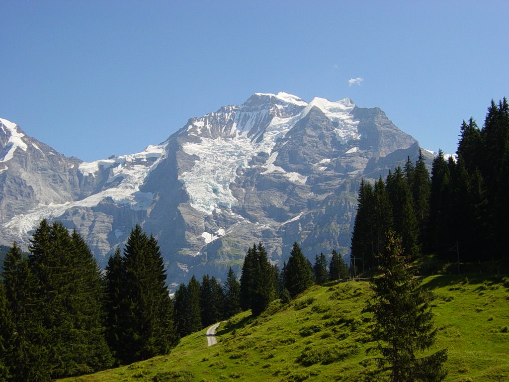 Jungfrau v.a. Allmendhubel bij Murren by Corrie Huijer