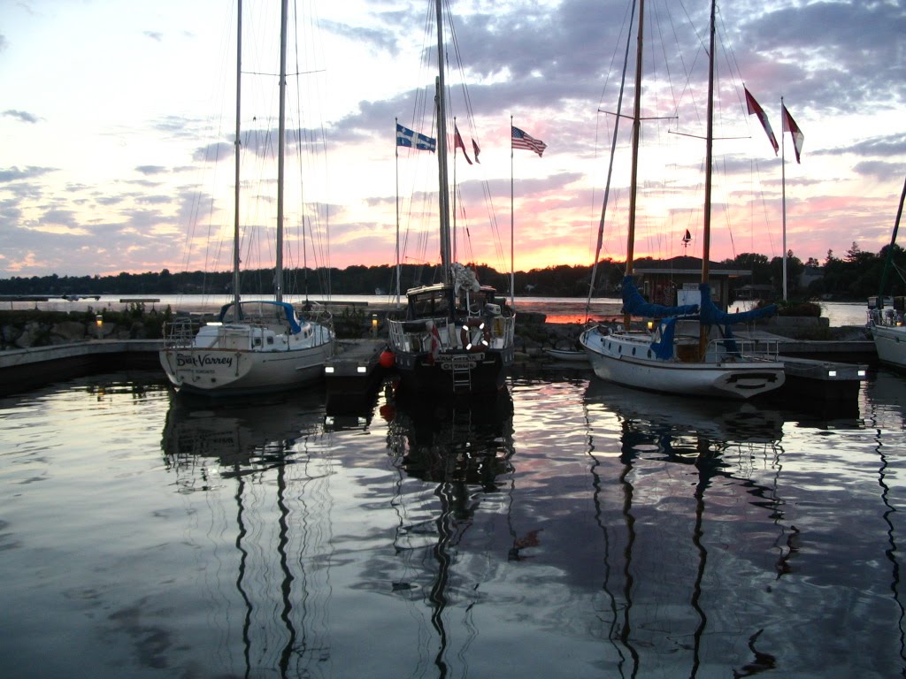 Sunset, summer, 2005, Collins Bay Marina, by Marc Lat