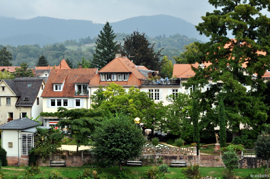 Gernsbach - erhöhter Blick auf den Katz'schen Garten mit Murgvorland by Henri der Fotomann