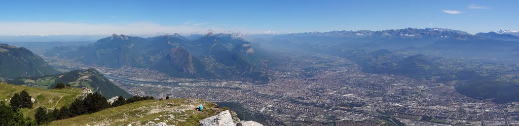 Panorama of Grenoble seen from Le Moucherotte by mottoth