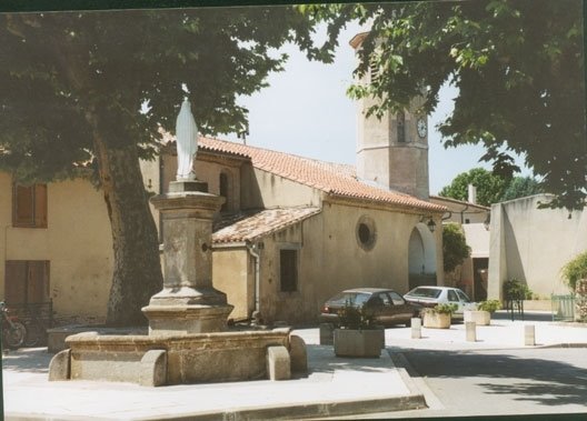 Place-de-l'eglise-Verzeille by Jan Riordan