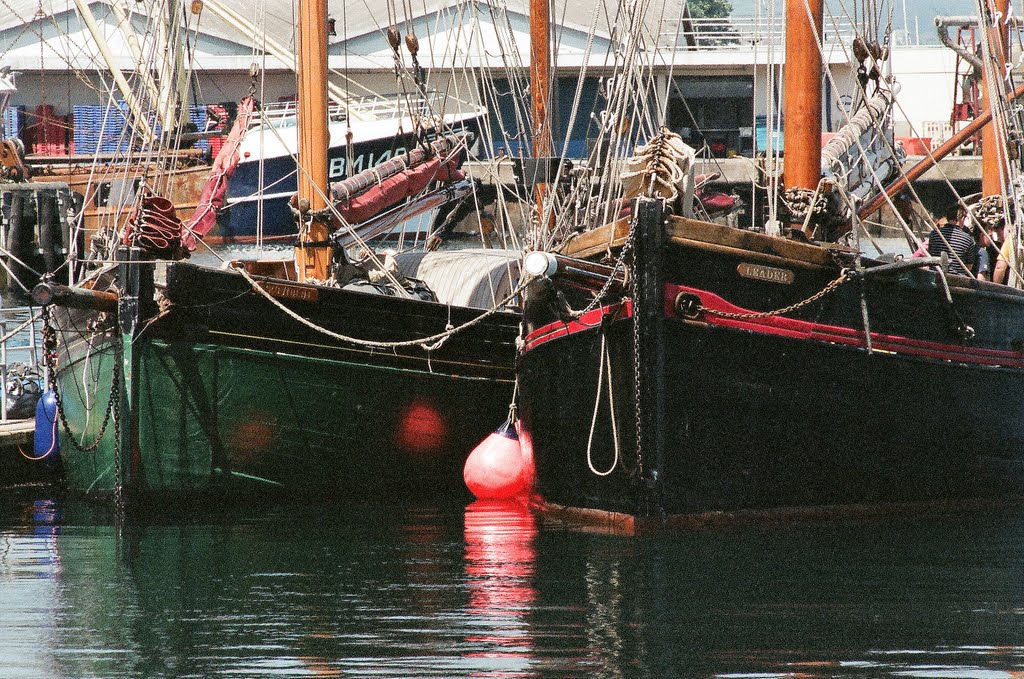 Old Brixham Sailing Trawlers by mike crees