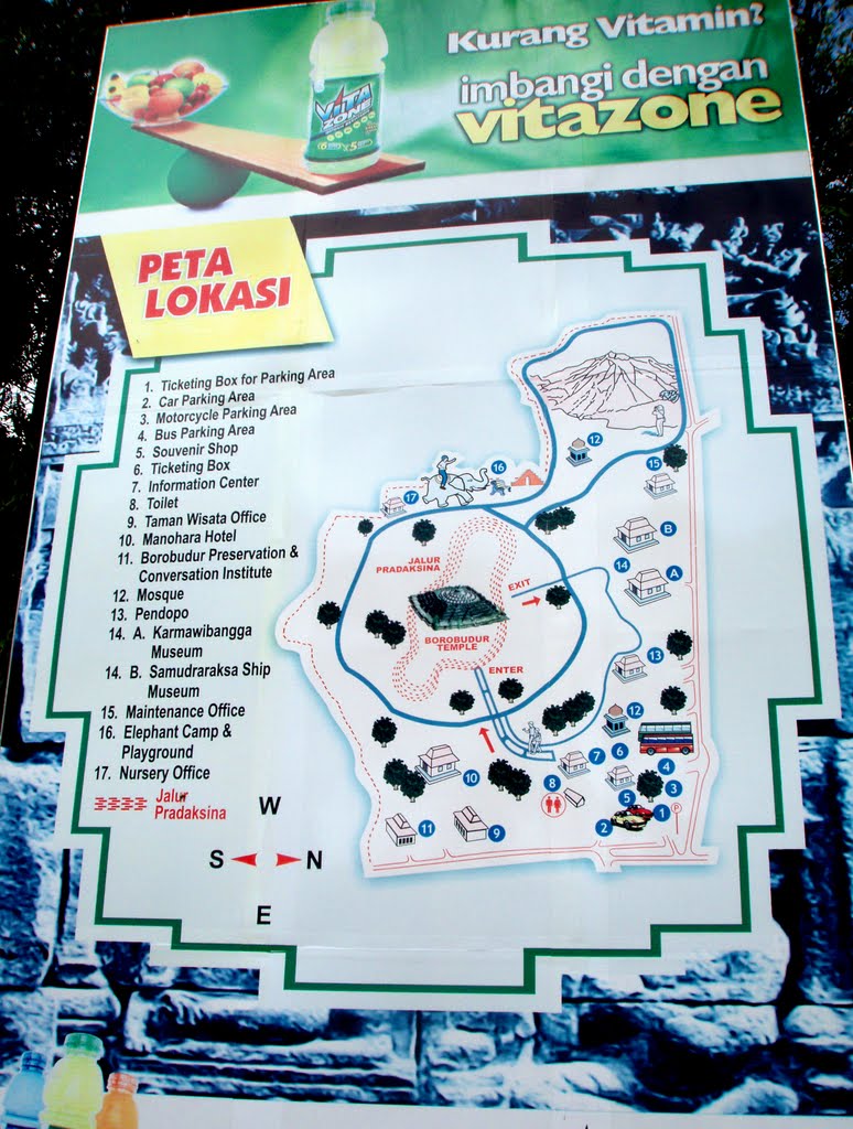 Map of Borobudur complex by IPAAT