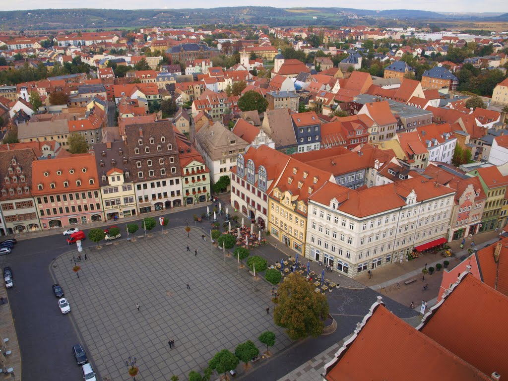 Marktplatz und Naumburg vom Wenzelsturm by Pavel Kacl