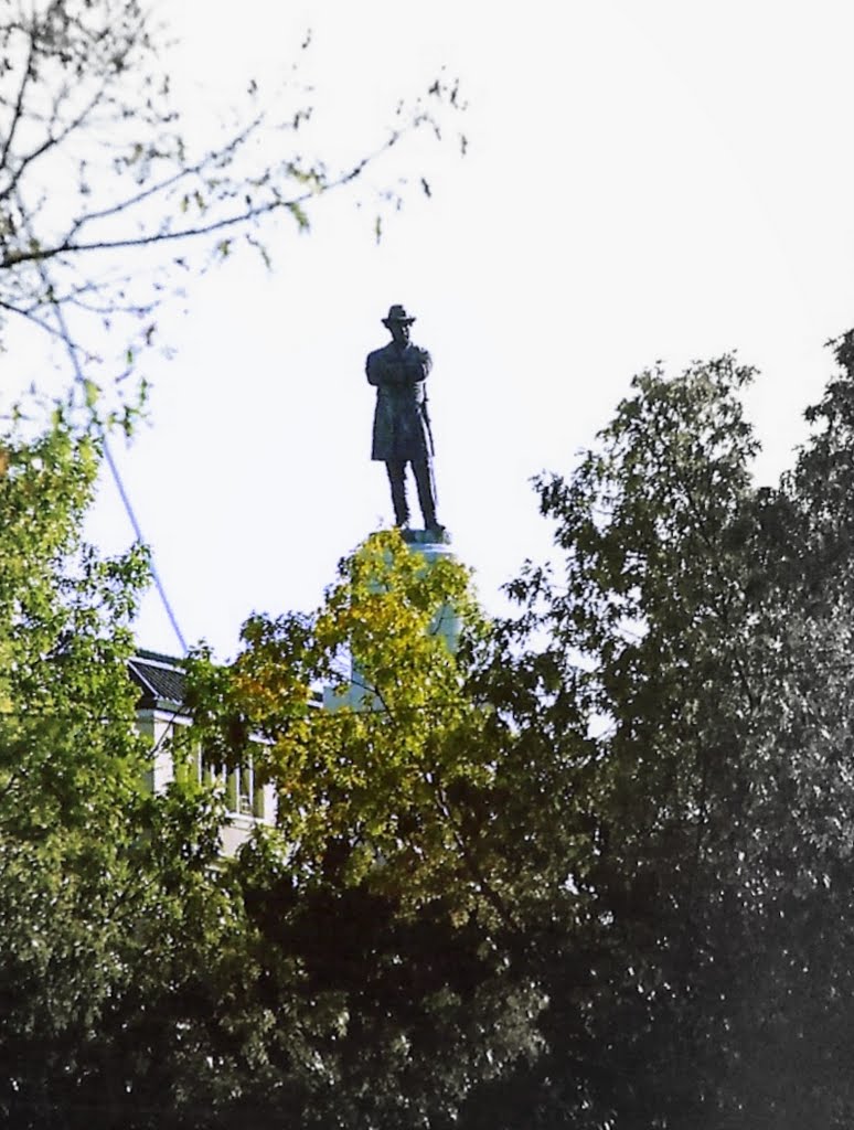 Stand'n North (Historic Statue Of Robert E. Lee High Above The Tree Tops On St. Charles Ave. At Lee Circle) by Michael Joseph Hoard (USA)