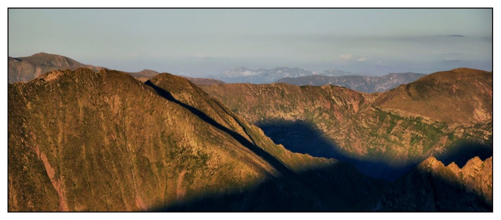 The Bucegi Mountains, as seen from the Buteanu peak by Dénes László