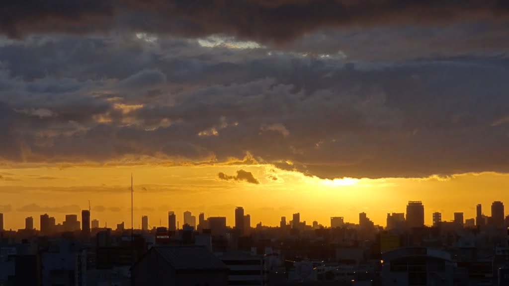 Osaka city from my room-1 by Yoshikatsu Okuno