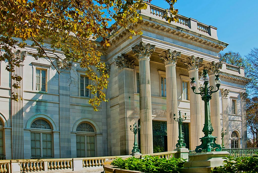 141) Newport RI - Marble House - front portico [309] by Phil Houck