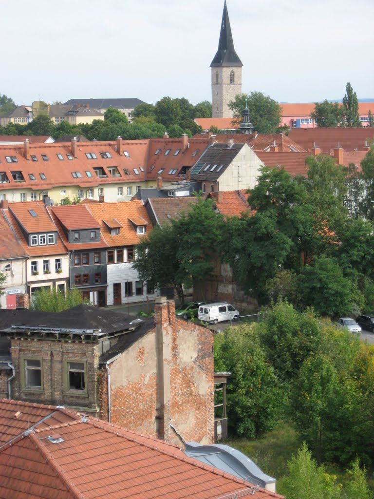 Nordhausen.Altstadt und Petersbergturm by Eckbert John