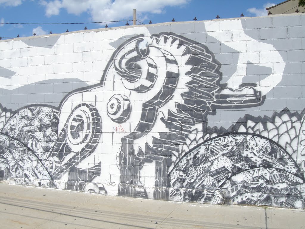 Cool b&w graffiti on 30th Ave: Part II by Robert Reichenbach