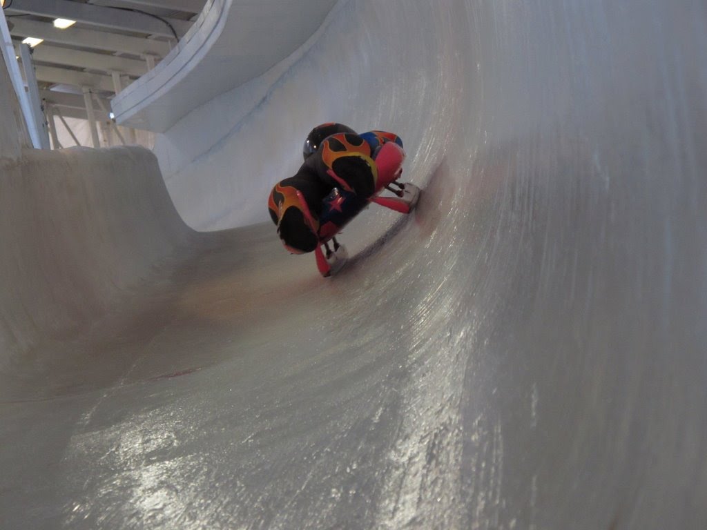 Curve 8, Lake Placid Luge and Bobsled track by Miro Zayonc