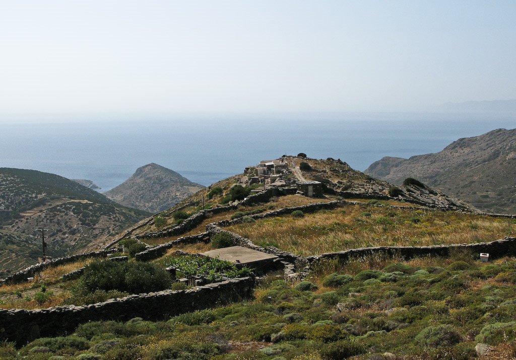 Countryside at Ano Meria, Syros island, Greece by George Messaritakis