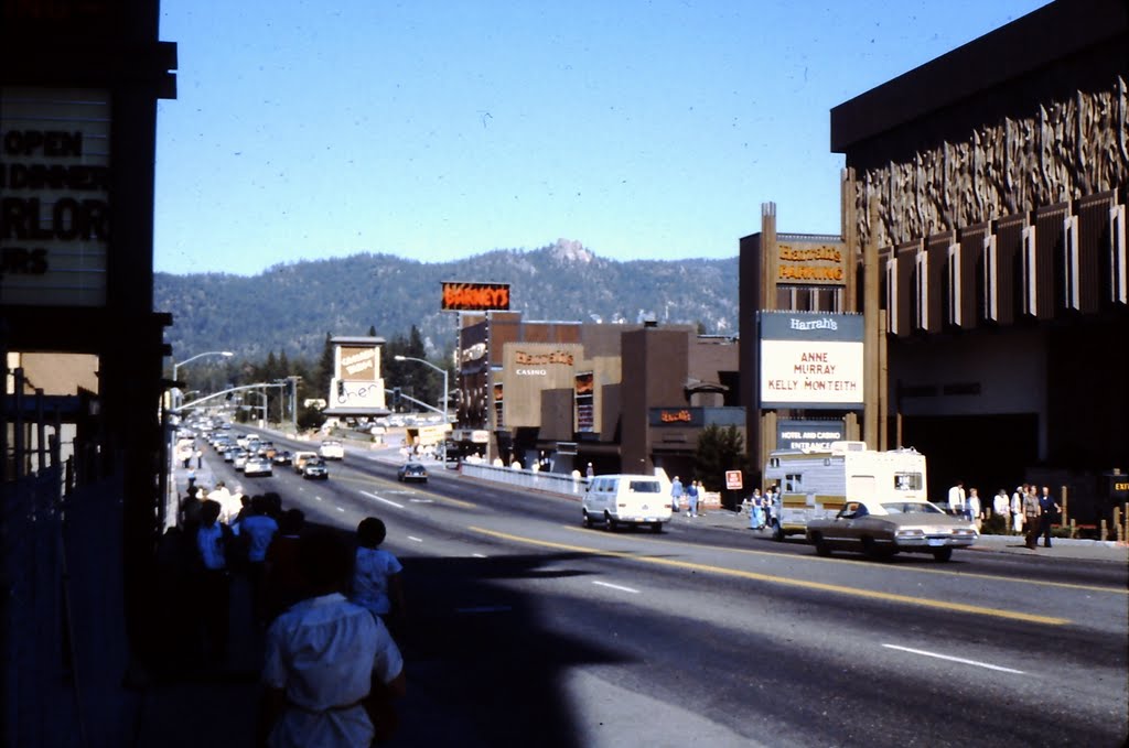 At California-Nevada border in South Tahoe, 1980 by wolfie52