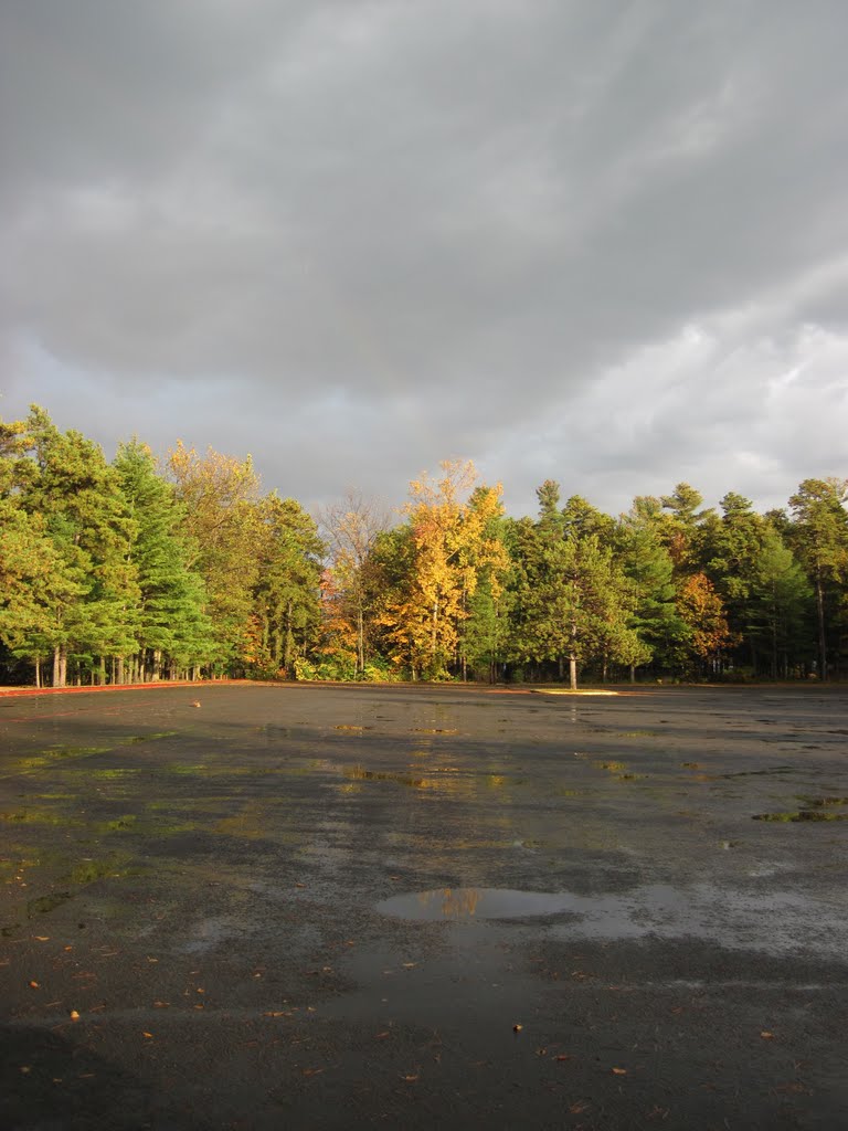 Shiny fall colors with a rainbow to boot by midatlanticriverrat