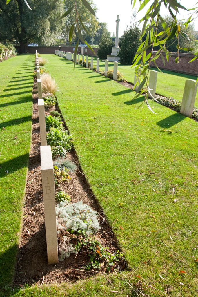 Ferme Buterne Military Cemetery by Werner Van Caneghem