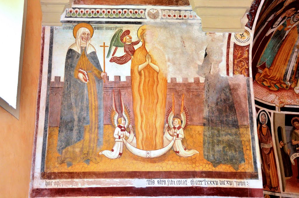 Montanera, cappella di Santa Maria dell'Assunta, arco della navata: affresco (sec.XV) by bruno baudino